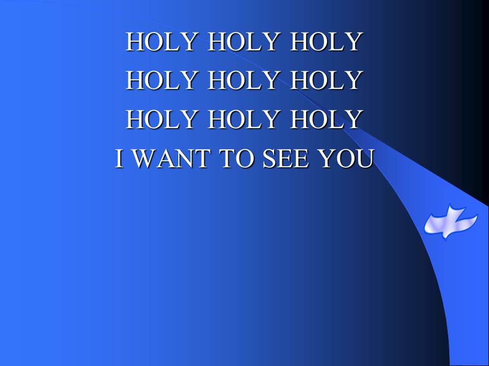 HOLY HOLY HOLY I WANT TO SEE YOU OPEN THE EYES OF MY HEART