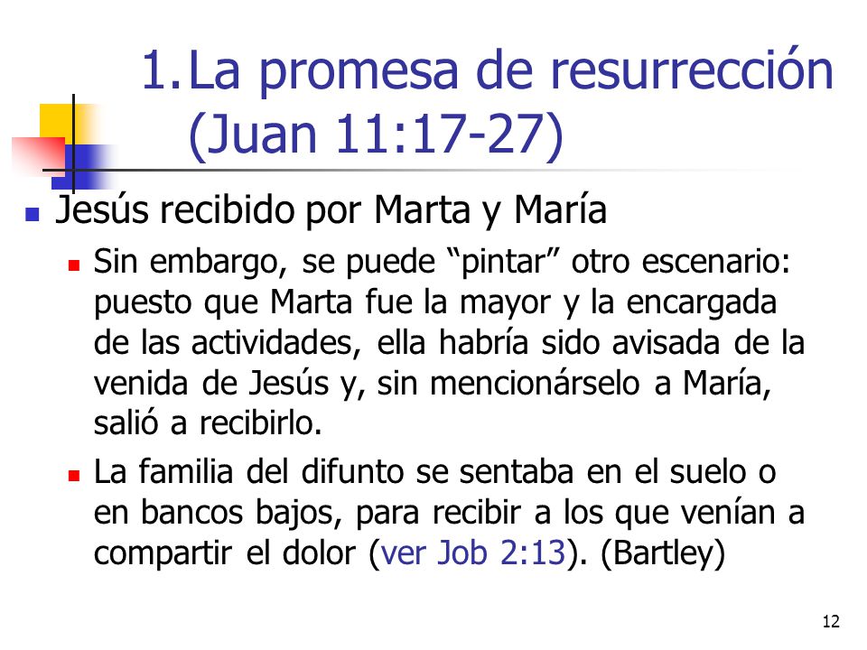 La promesa de resurrección (Juan 11:17-27)