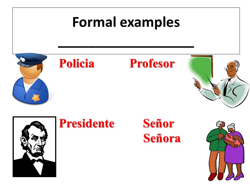 Formal examples __________________