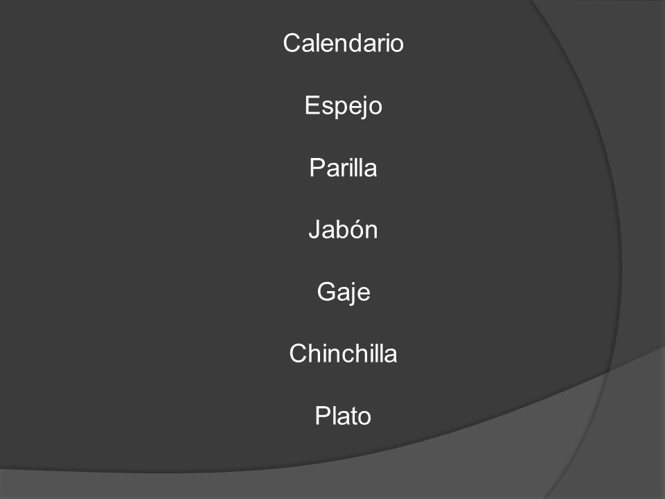 Calendario Espejo Parilla Jabón Gaje Chinchilla Plato