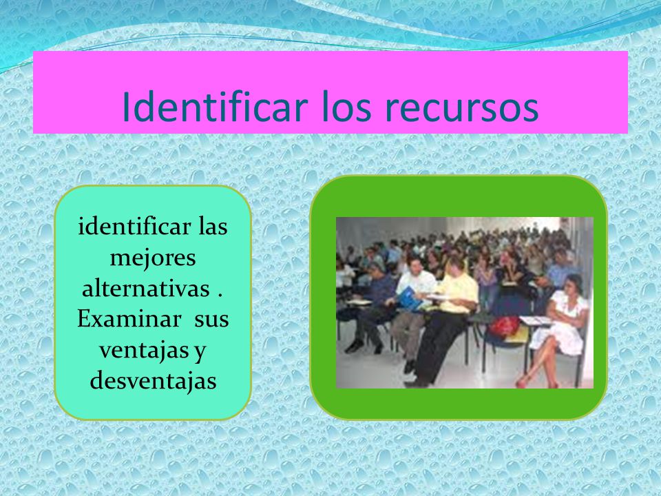 Identificar los recursos
