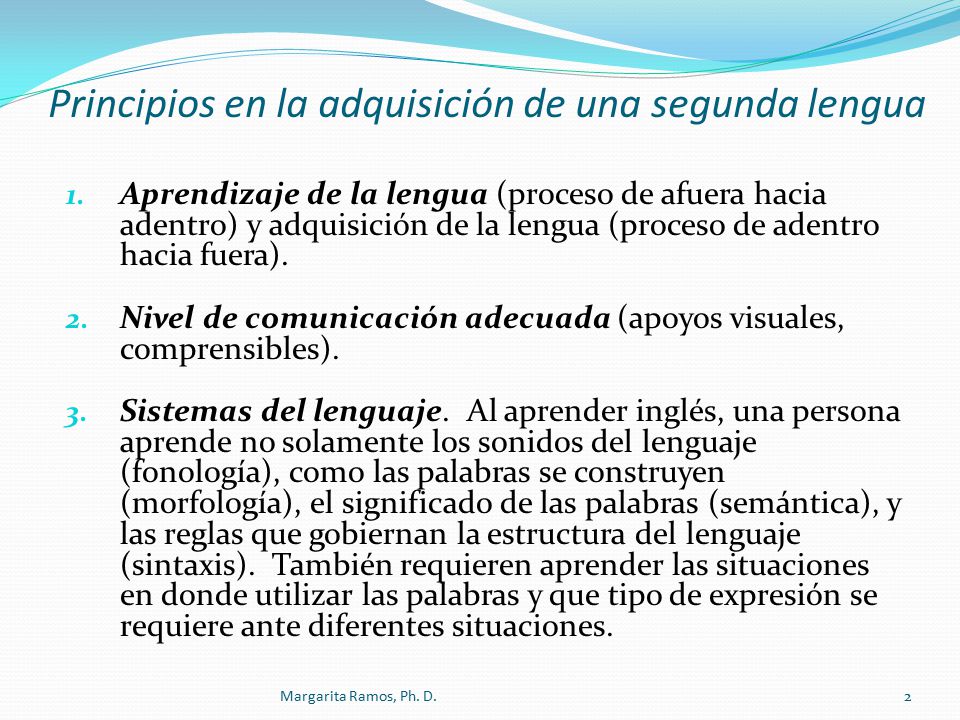 Comprendiendo el desarrollo de una segunda lengua. - ppt descargar