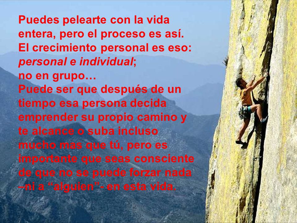 Puedes pelearte con la vida entera, pero el proceso es así