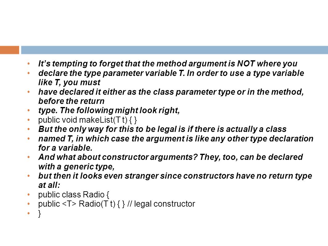 It’s tempting to forget that the method argument is NOT where you