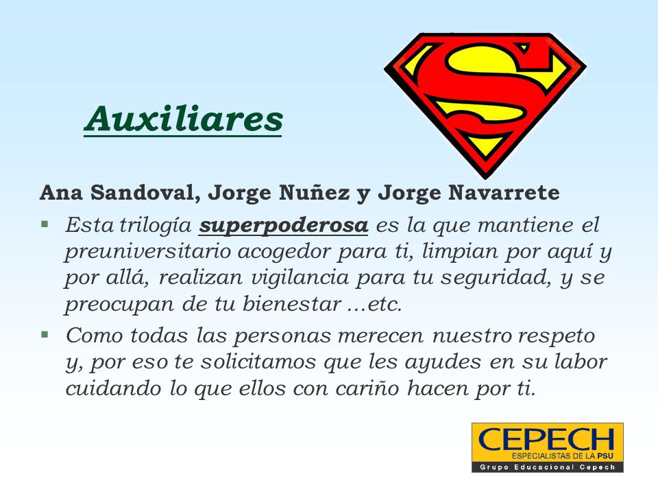 Auxiliares Ana Sandoval, Jorge Nuñez y Jorge Navarrete