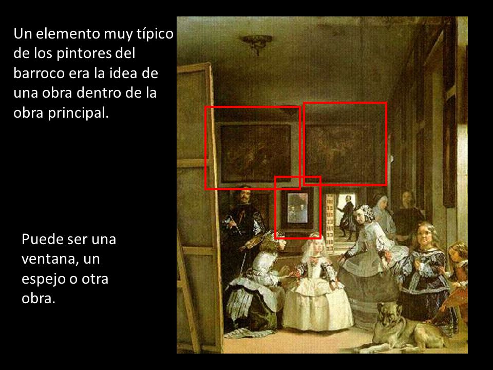 Un elemento muy típico de los pintores del barroco era la idea de una obra dentro de la obra principal.