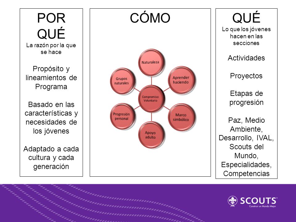 POR QUÉ CÓMO QUÉ Actividades Propósito y lineamientos de Programa