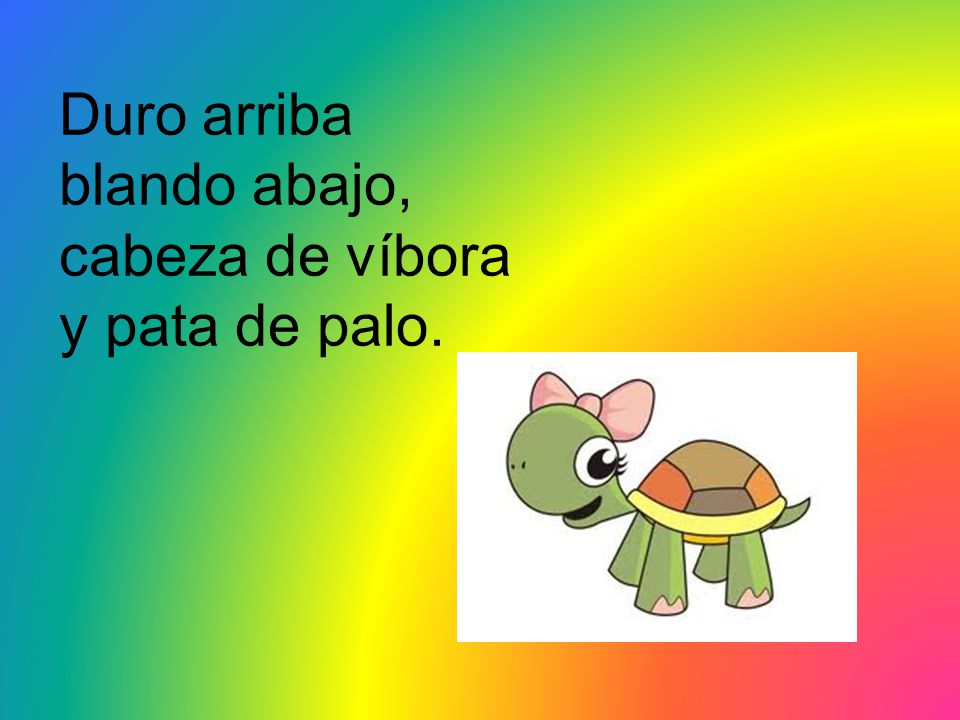 Duro arriba blando abajo, cabeza de víbora y pata de palo.