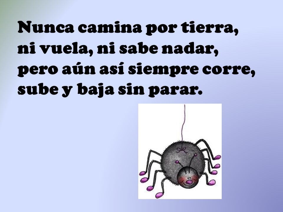 Nunca camina por tierra, ni vuela, ni sabe nadar, pero aún así siempre corre, sube y baja sin parar.