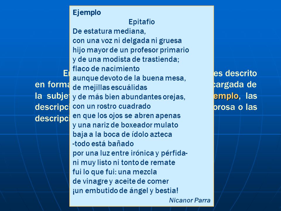 con una voz ni delgada ni gruesa hijo mayor de un profesor primario