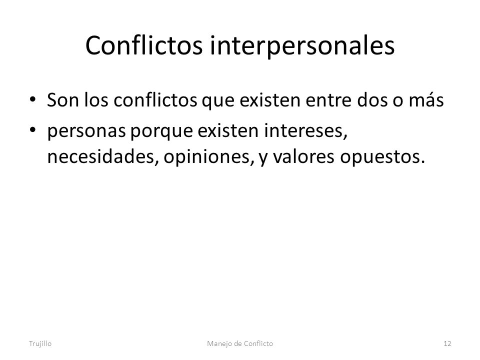 Conflictos interpersonales