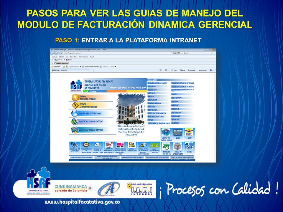 PASOS PARA VER LAS GUIAS DE MANEJO DEL MODULO DE FACTURACIÓN DINAMICA GERENCIAL