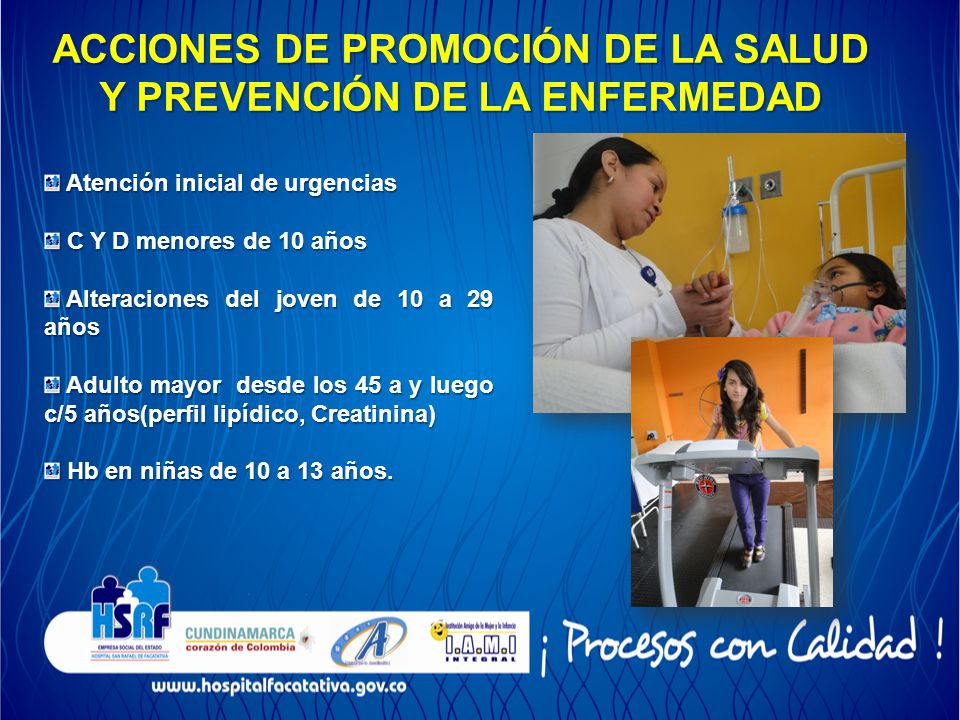 ACCIONES DE PROMOCIÓN DE LA SALUD Y PREVENCIÓN DE LA ENFERMEDAD