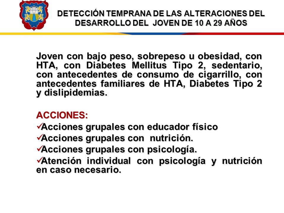 Acciones grupales con educador físico Acciones grupales con nutrición.