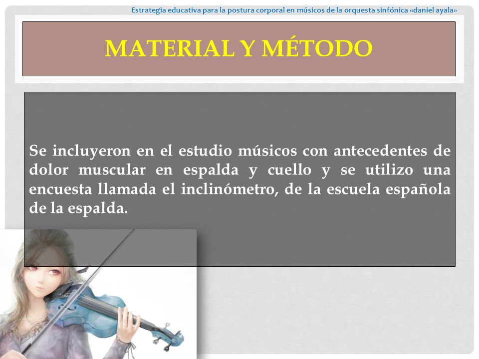 Estrategia educativa para la postura corporal en músicos de la orquesta sinfónica «daniel ayala»