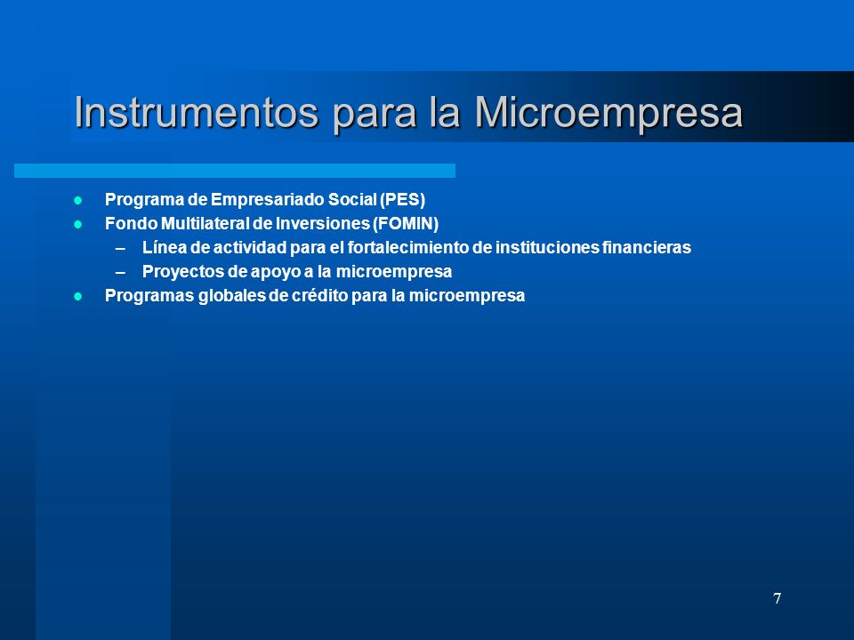 Instrumentos para la Microempresa
