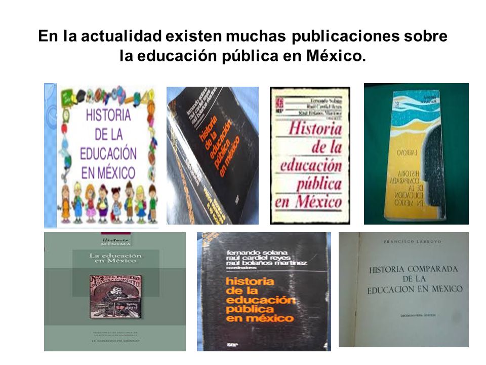 En la actualidad existen muchas publicaciones sobre la educación pública en México.