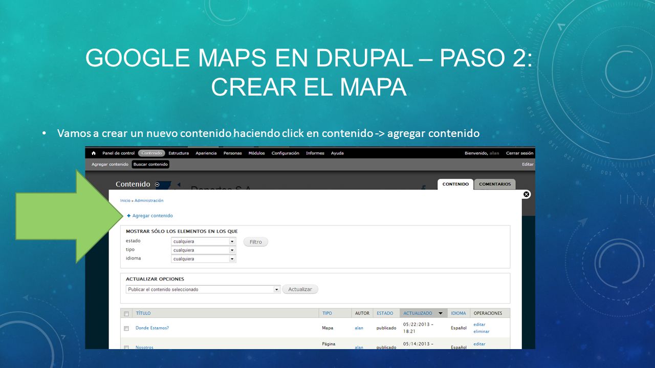GooGLE MAPS EN DRUPAL – PASO 2: Crear EL MAPA