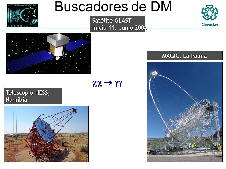 Buscadores de DM Satélite GLAST Inicio 11. Junio 2008 MAGIC, La Palma