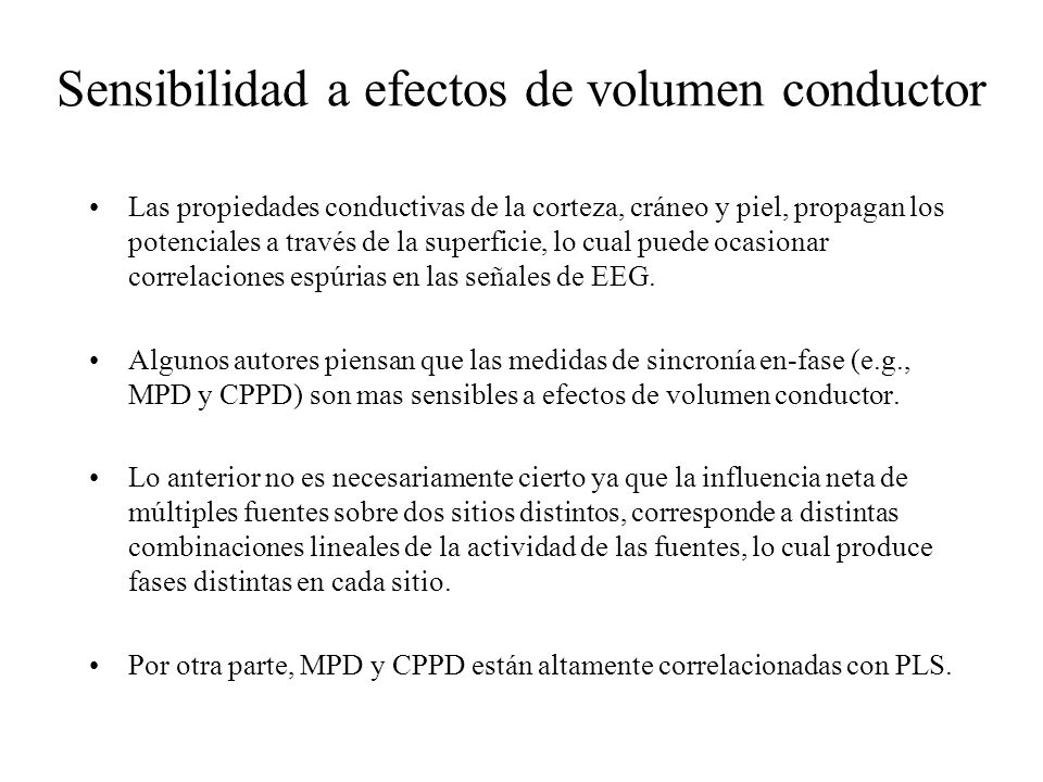 Sensibilidad a efectos de volumen conductor