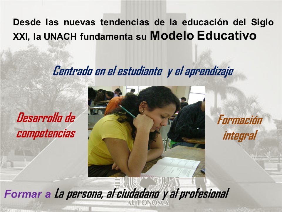 Centrado en el estudiante y el aprendizaje Desarrollo de competencias