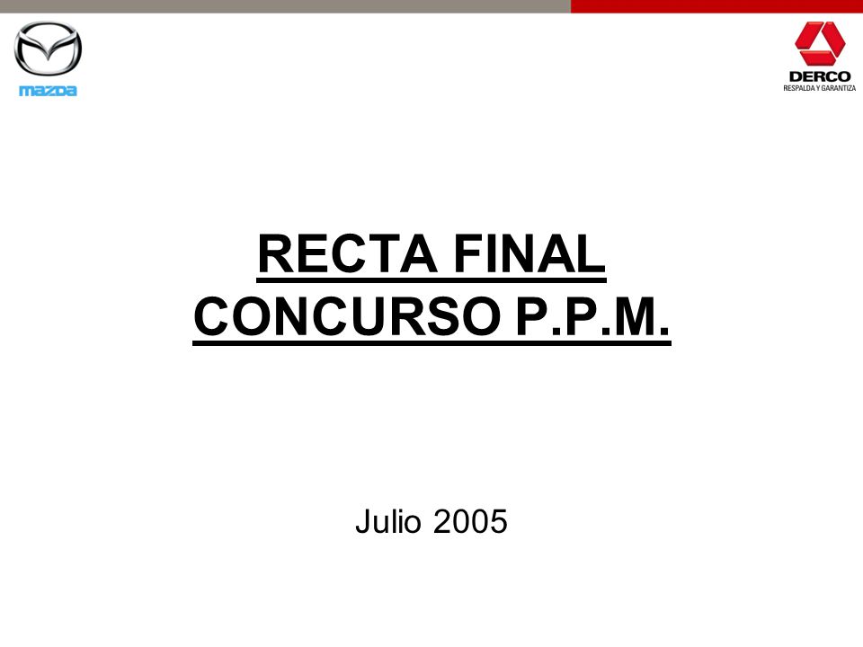 RECTA FINAL CONCURSO P.P.M.