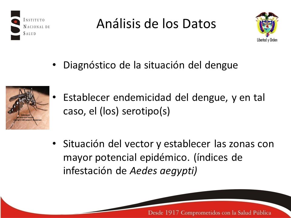 Análisis de los Datos Diagnóstico de la situación del dengue