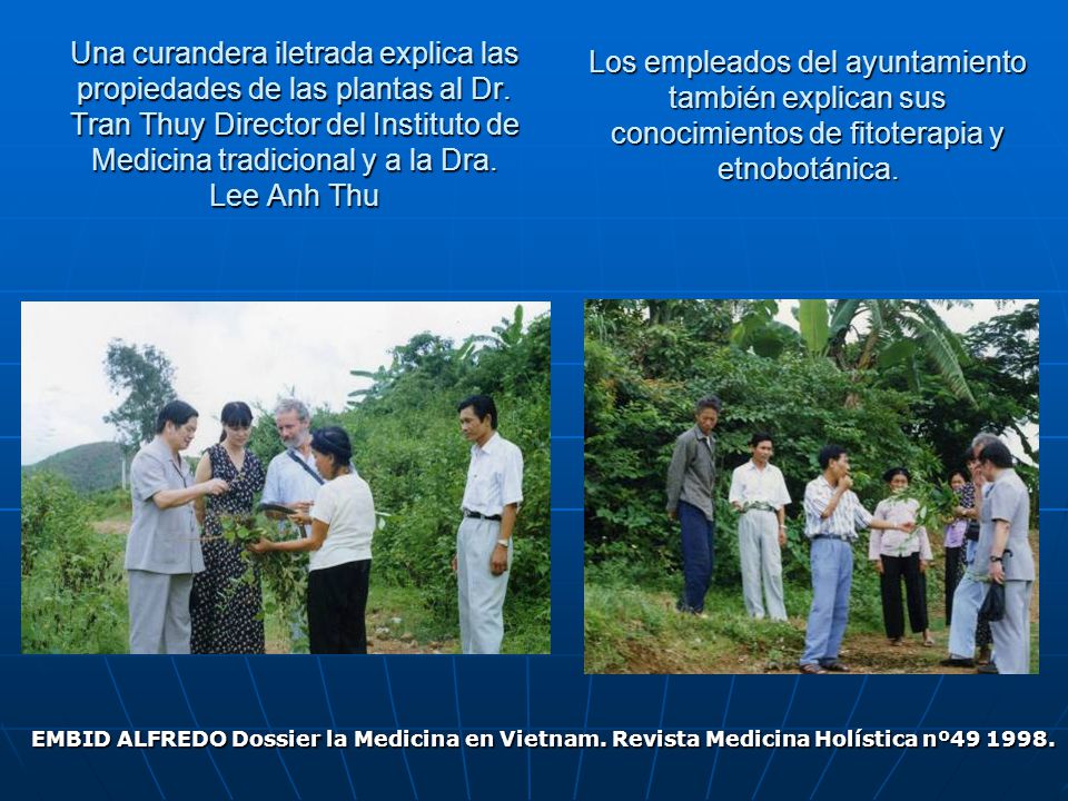 Una curandera iletrada explica las propiedades de las plantas al Dr