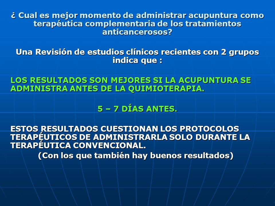 Una Revisión de estudios clínicos recientes con 2 grupos indica que :