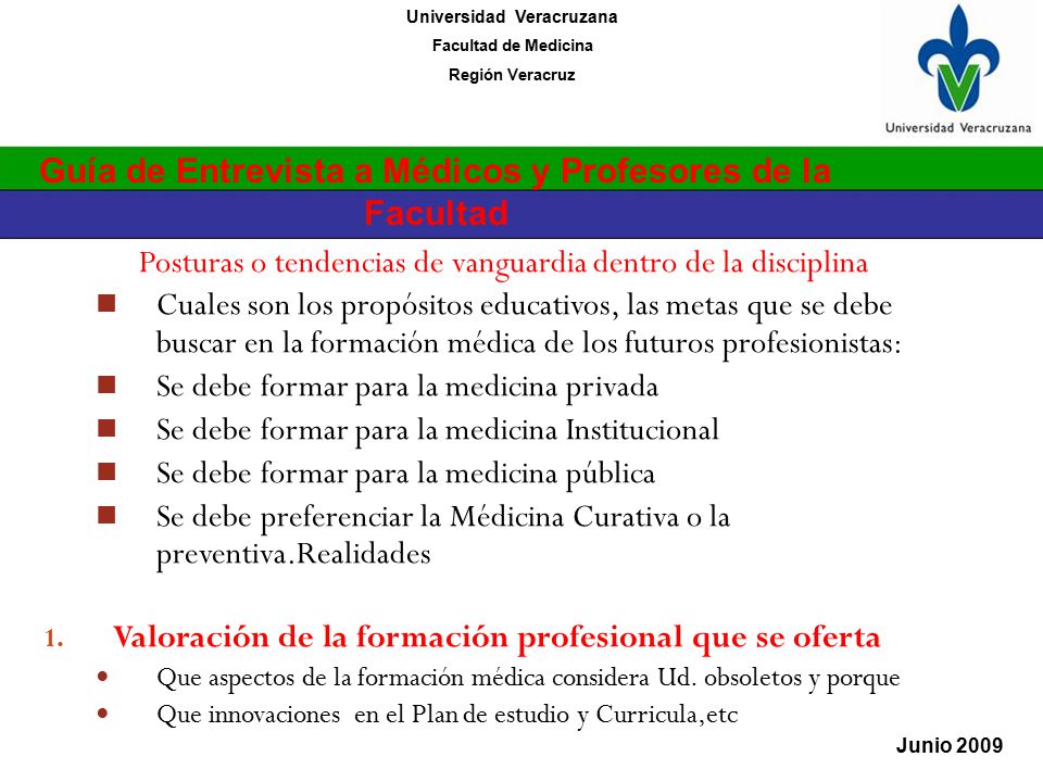 Guía de Entrevista a Médicos y Profesores de la Facultad