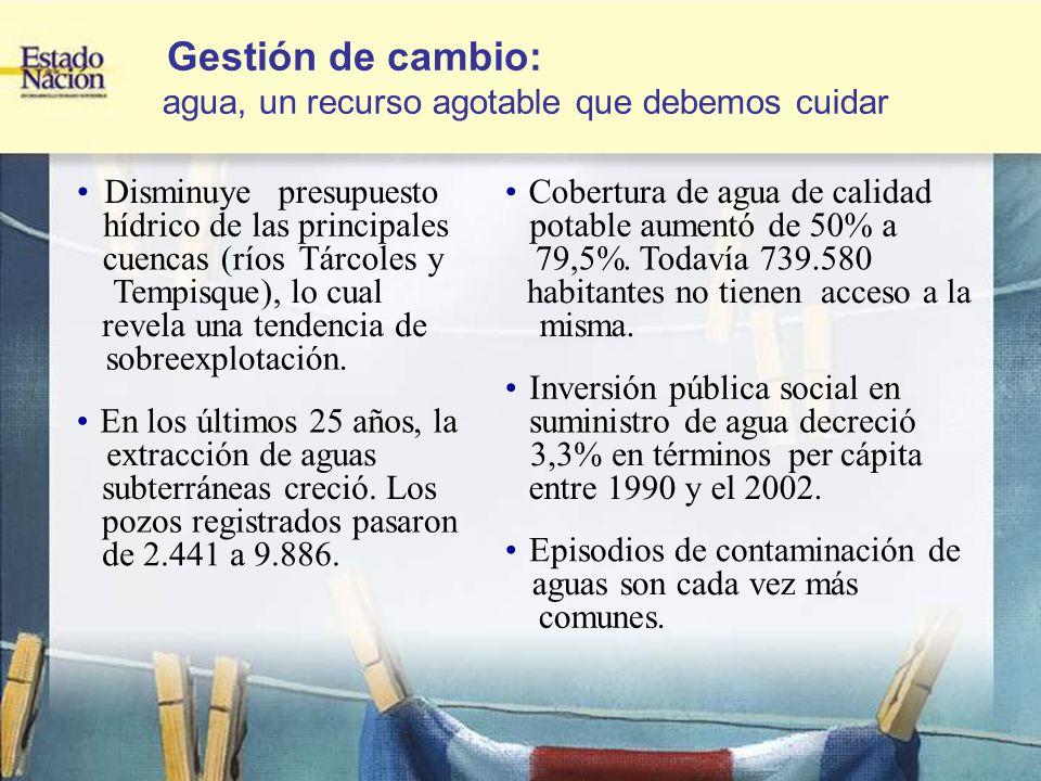 Gestión de cambio: agua, un recurso agotable que debemos cuidar •