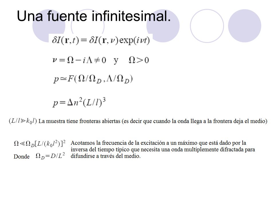 Una fuente infinitesimal.