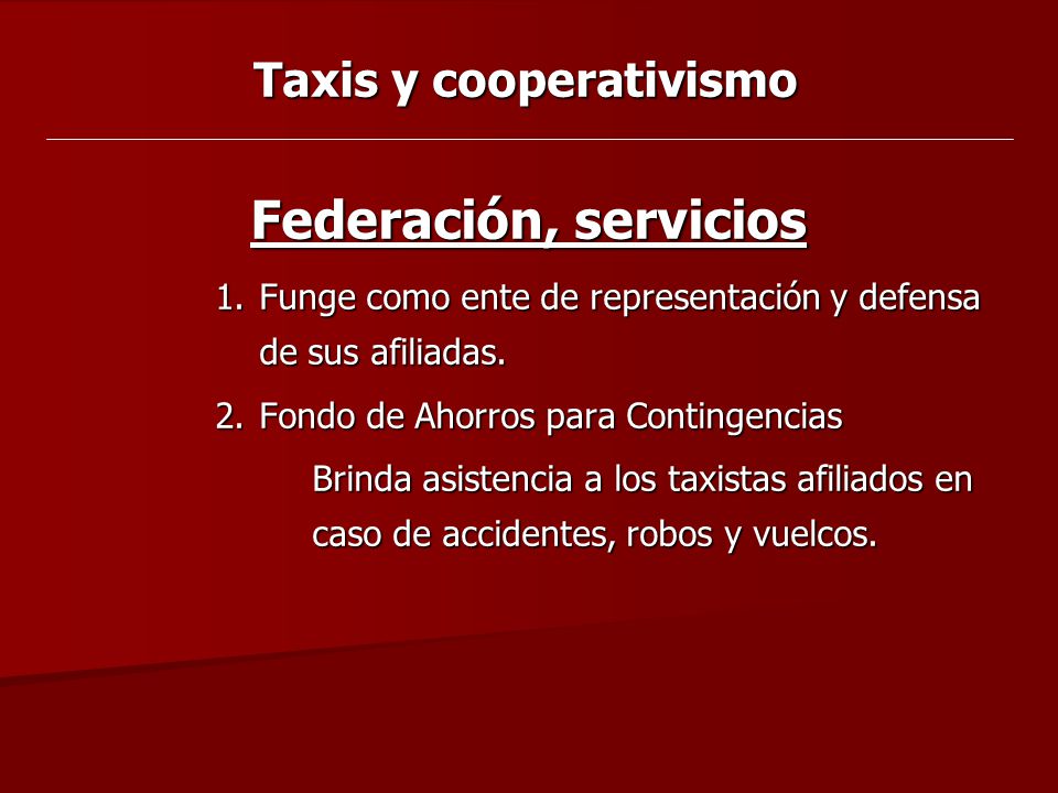 Taxis y cooperativismo