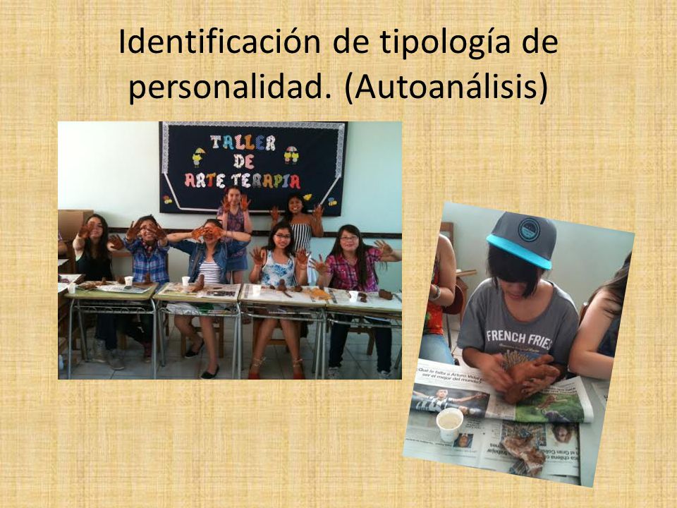 Identificación de tipología de personalidad. (Autoanálisis)