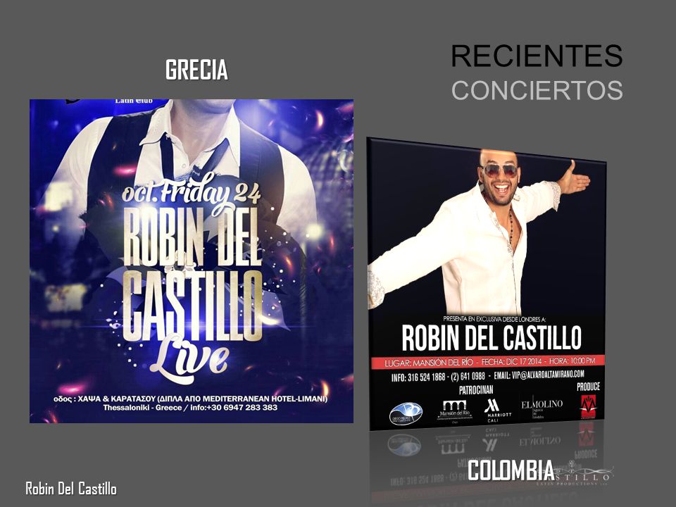 RECIENTES CONCIERTOS GRECIA COLOMBIA Robin Del Castillo