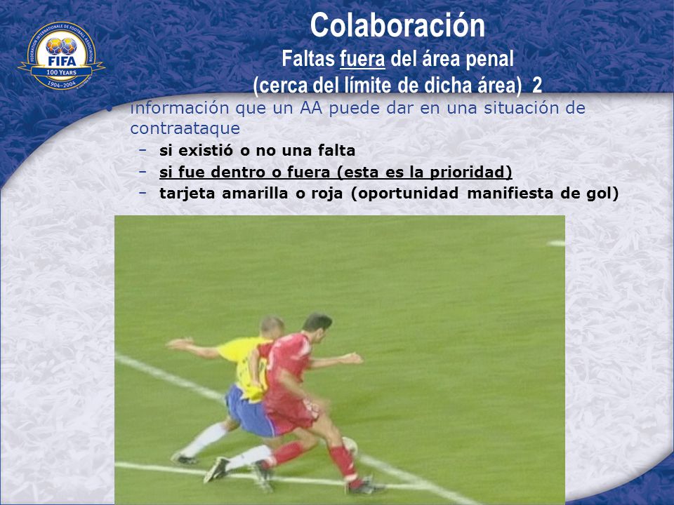 Faltas fuera del área penal (cerca del límite de dicha área) 2