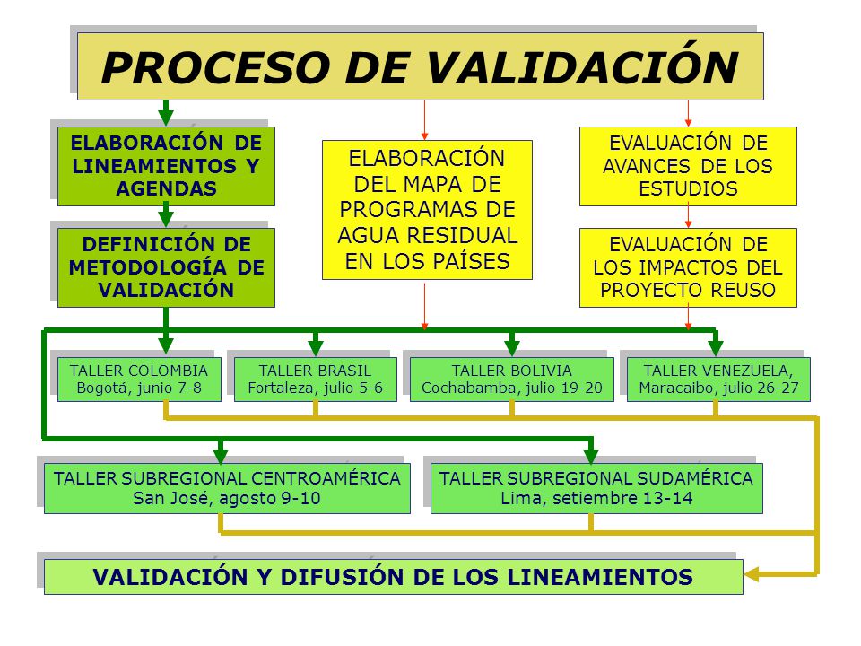 PROCESO DE VALIDACIÓN ELABORACIÓN DE LINEAMIENTOS Y AGENDAS. EVALUACIÓN DE AVANCES DE LOS ESTUDIOS.