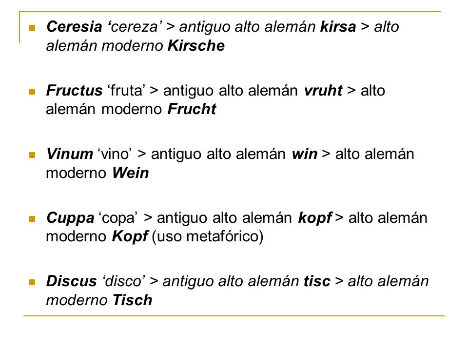 Ceresia ‘cereza’ > antiguo alto alemán kirsa > alto alemán moderno Kirsche