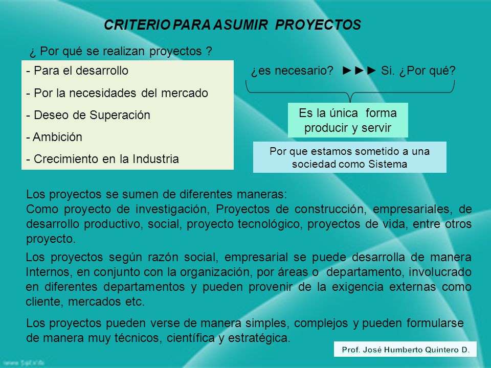Prof. José Humberto Quintero D. Prof. José Humberto Quintero D.