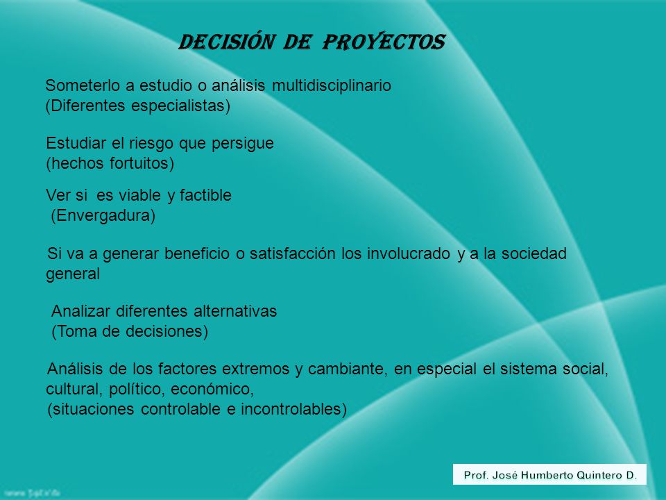 Prof. José Humberto Quintero D. Prof. José Humberto Quintero D.