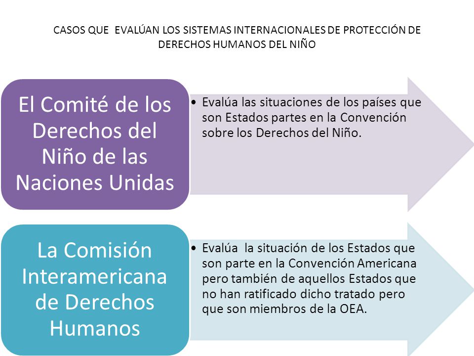CASOS QUE EVALÚAN LOS SISTEMAS INTERNACIONALES DE PROTECCIÓN DE DERECHOS HUMANOS DEL NIÑO
