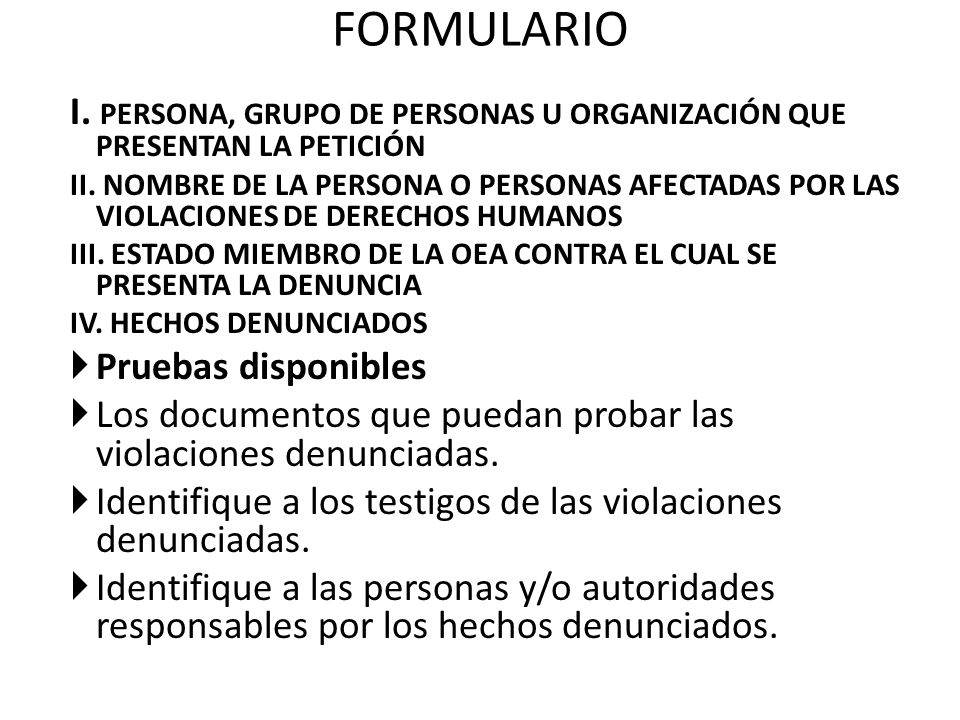 FORMULARIO I. PERSONA, GRUPO DE PERSONAS U ORGANIZACIÓN QUE PRESENTAN LA PETICIÓN.