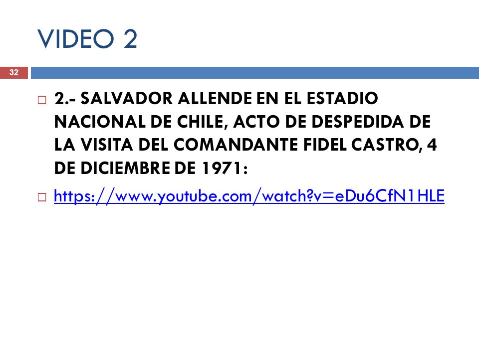 VIDEO SALVADOR ALLENDE EN EL ESTADIO NACIONAL DE CHILE, ACTO DE DESPEDIDA DE LA VISITA DEL COMANDANTE FIDEL CASTRO, 4 DE DICIEMBRE DE 1971: