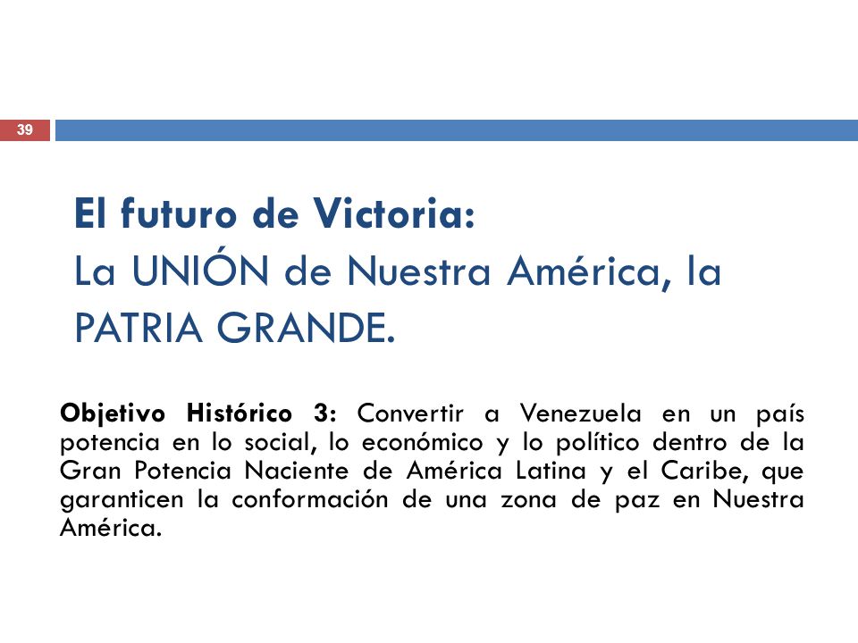 El futuro de Victoria: La UNIÓN de Nuestra América, la PATRIA GRANDE.