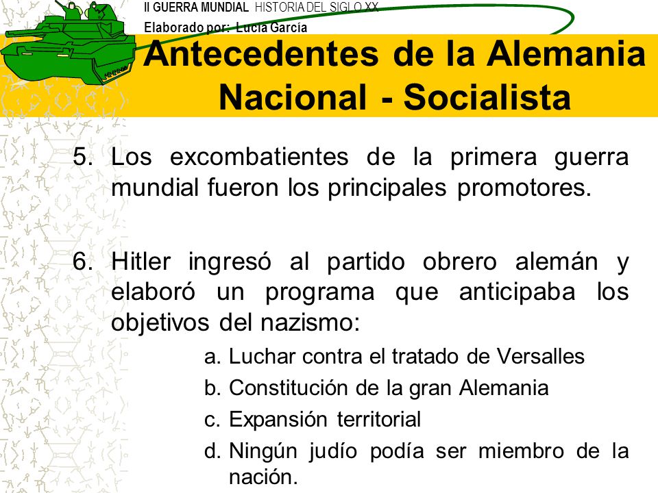 Antecedentes de la Alemania Nacional - Socialista