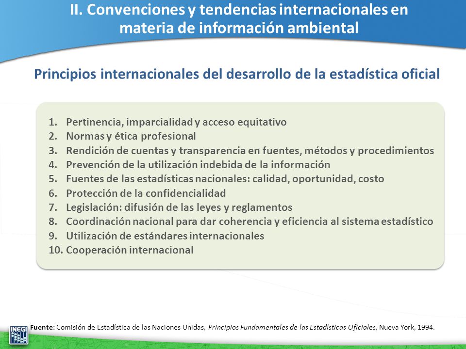 II. Convenciones y tendencias internacionales en materia de información ambiental