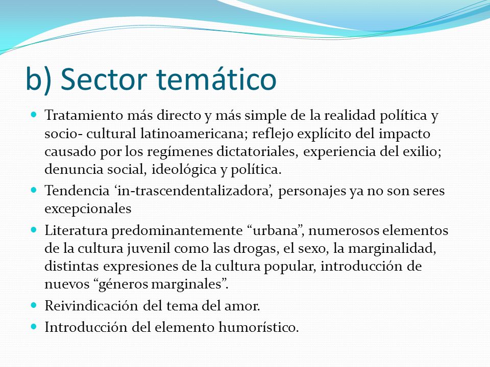 b) Sector temático