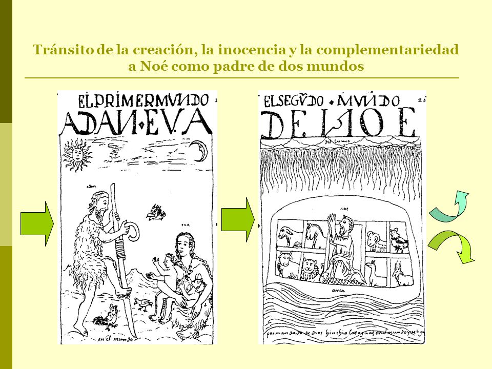 Tránsito de la creación, la inocencia y la complementariedad a Noé como padre de dos mundos
