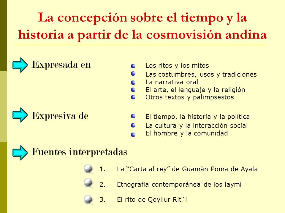 La concepción sobre el tiempo y la historia a partir de la cosmovisión andina