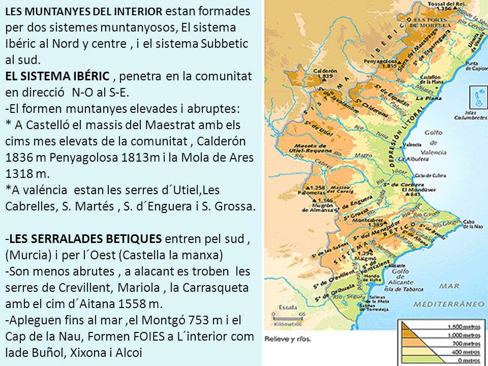 EL SISTEMA IBÉRIC , penetra en la comunitat en direcció N-O al S-E.